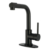 Pull-Out Bar Faucet, Concord, Single Handle Deck Mount in Matte Black