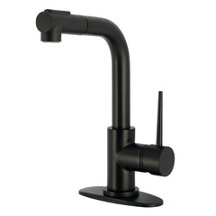Pull-Out Bar Faucet, New York, Single Handle in Matte Black