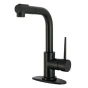 Pull-Out Bar Faucet, New York, Single Handle in Matte Black