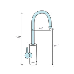 Pull Out Kitchen Faucet, Single Handle, Low Arc, Brass, Chrome