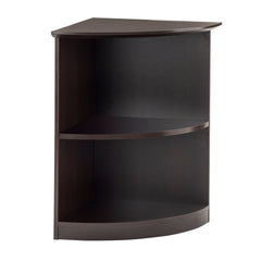 Quarter-Round Bookcase, 2 Shelves in Manufactured Wood