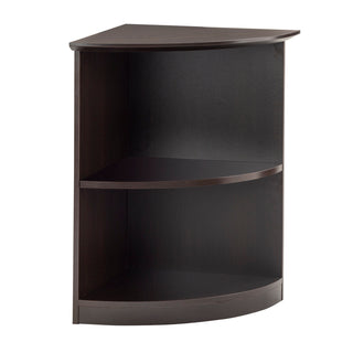 Quarter-Round Bookcase, 2 Shelves in Manufactured Wood