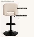 Detail | seat height adjusts 24 to 32 inches, back height 11.8 inches seat to top