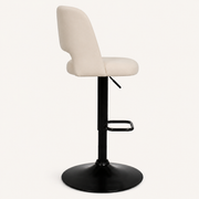 Side | true side profile showing the wraparound back and the pedestal column, footrest and lever