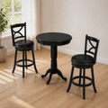 Full set | all three pieces, the table and both stools, shown together