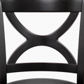 Texture | close-up on the X-back joinery and black finish wood grain