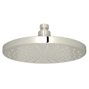 Rain Showerhead, Wall Mount, 8 Inch Round, Brass, Polished Nickel
