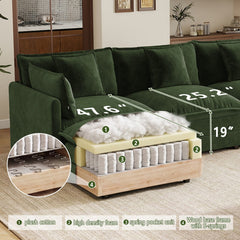 Reading Armchair, Green Chenille with Black Legs