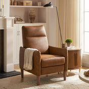 Recliner, Single Seat with Metal Frame, Brown
