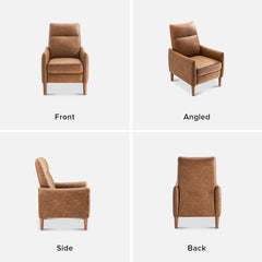 Recliner, Single Seat with Metal Frame, Brown
