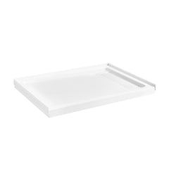 Rectangle Shower Base, Single Threshold, Acrylic, 48 x 36 In, White