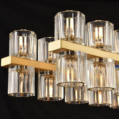 Rectangular Chandelier with 60 Lights and Clear K9 Crystal Shades