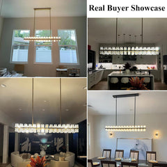 Rectangular Chandelier with 60 Lights and Clear K9 Crystal Shades