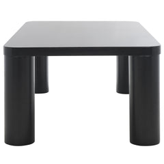 Rectangular Coffee Table, 48.03 in Wide, Black with Four Legs