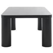 Rectangular Coffee Table, 48.03 in Wide, Black with Four Legs