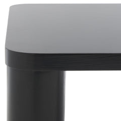 Rectangular Coffee Table, 48.03 in Wide, Black with Four Legs