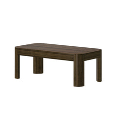 Rectangular Coffee Table with Solid Pine Wood Top and Base