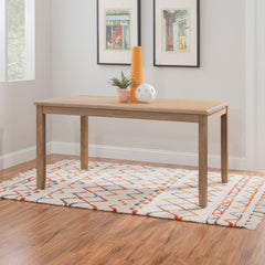Rectangular Dining Table in Solid Acacia Wood, Graywash
