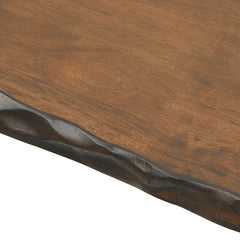 Rectangular Dining Table in Solid Rubberwood with X-Brace Legs, Brown