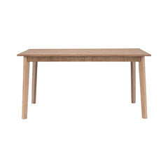 Rectangular Dining Table, Seats 6, Natural Rubberwood with Gloss Finish