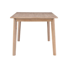 Rectangular Dining Table, Seats 6, Natural Rubberwood with Gloss Finish