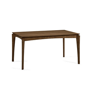 Rectangular Dining Table, Solid and Manufactured Wood, Four Tapered Legs