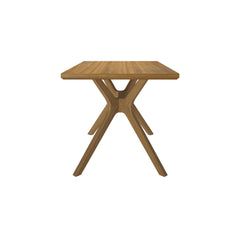 Rectangular Dining Table, Solid Pine Wood with Cross Legs in Pecan