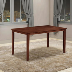 Rectangular Dining Table, Solid Rubberwood, 54 x 32 Inch, Cherry