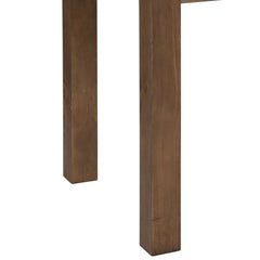Rectangular Dining Table with Four Legs, Solid Pine, Antique Rustic