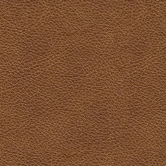 Rectangular Ottoman in Brown Leather Match with Black Plastic Legs