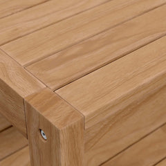 Rectangular Outdoor Coffee Table, 55 In Wide, Solid Wood in Natural