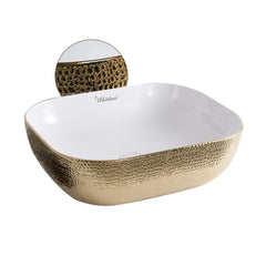 Rectangular Vessel Bathroom Sink, 18 Inch, Vitreous China