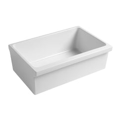 Reversible Fireclay Kitchen Sink, 30 Inch Single Bowl in White