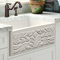 Reversible Fireclay Kitchen Sink, Single Bowl, 30 Inch in Biscuit