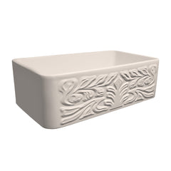 Reversible Fireclay Kitchen Sink, Single Bowl, 30 Inch in Biscuit