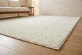 Floor level | the rug from floor height with its woven border in front