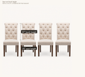 Detail | seat height and back height -- all four chairs identical, left chair measured