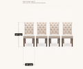 Dimensions | width and height, all four chairs identical -- left chair measured