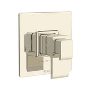 Hero | complete Polished Nickel shower trim controls on white
