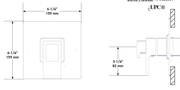 Dimensions | 1/2-Inch Thermostatic Pressure-Balance Trim with 2 Functions manufacturer specification drawing with dimensions