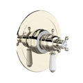 Hero | complete Polished Nickel therm and pressure-balance shower trim with round plate and central control