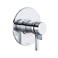 Hero | complete polished chrome shower trim control with round plate and two control elements