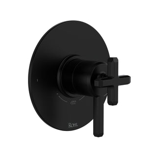 1/2-Inch Two-Function Thermostatic Pressure-Balance Matte Black Trim