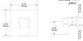 Dimensions | 1/2-In Therm & Pressure-Balance Trim with 3 Functions, Polished Nickel manufacturer specification drawing with dimensions