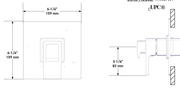 Dimensions | 1/2-In Therm & Pressure-Balance Trim with 3 Functions, Polished Nickel manufacturer specification drawing with dimensions
