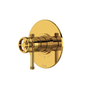 Hero | complete Unlacquered Brass thermostatic and pressure-balance shower trim with three functions