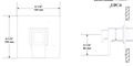 Dimensions | 1/2" Thermostatic & Pressure-Balance 5-Function Satin Nickel Trim manufacturer specification drawing with dimensions