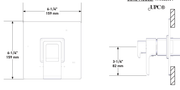 Dimensions | 1/2" Thermostatic & Pressure-Balance 5-Function Satin Nickel Trim manufacturer specification drawing with dimensions