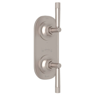 Satin Nickel Thermostatic Shower Valve Trim with Diverter