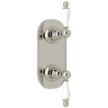 Hero | complete Polished Nickel thermostatic trim with diverter and two controls